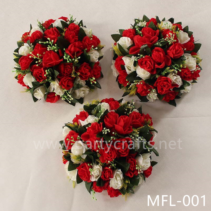 rose artificial flower ball garden layout