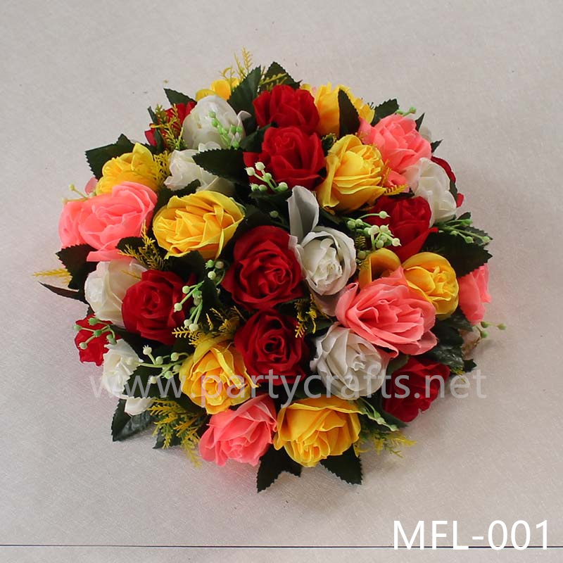 rose hemisphere artificial flower ball