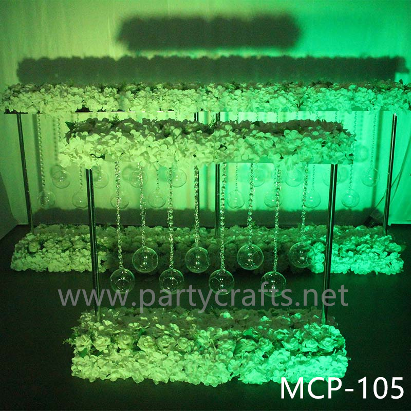 flower metal rectangle stand centerpiece LED light floral stand wedding party event decoration rectangular decoration home decoration