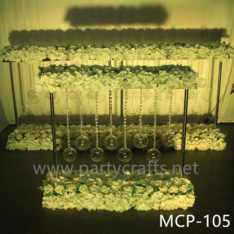 flower metal rectangle stand centerpiece LED light floral stand wedding party event decoration rectangular decoration home decoration