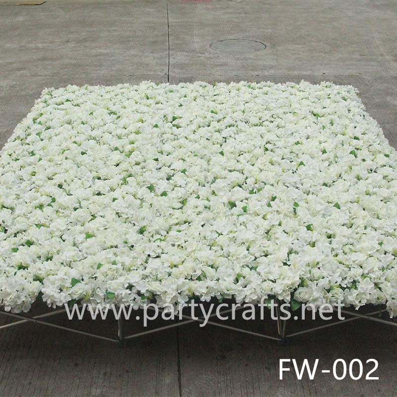 white 3D flower wall romantic rose floral wall for party events planning bridal shower couples shower wedding photo backdrops decoration