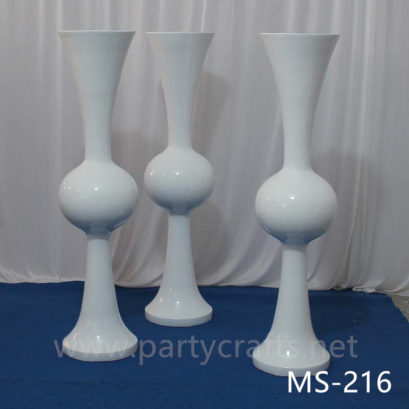 white & black  tall vase centerpiece Mushroom firber glass vase flower planting vase floor vase wedding enent  table vase