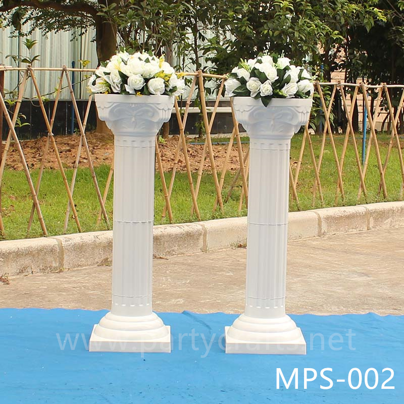 White fiberglass vase stand square top and bottom stand decoration engraved pattern wedding party decoration bridal shower event decoration living room hotel hall decoration