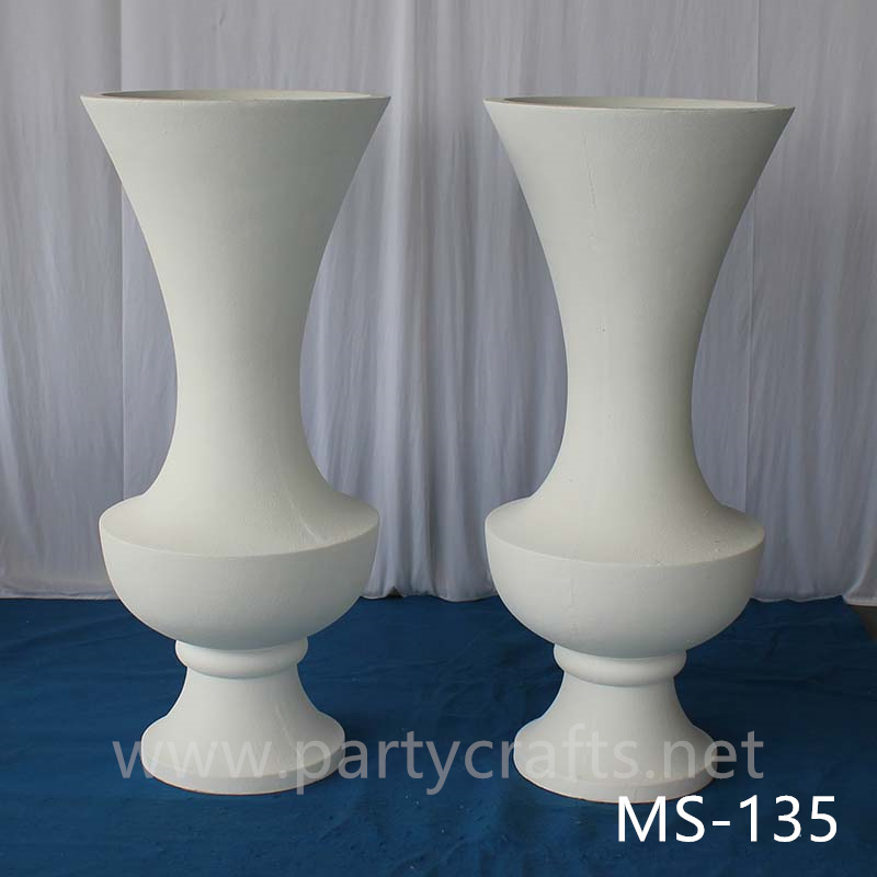 White fiberglass vase gyroscopic decoration  wedding party decoration bridal shower event decoration living room hotel hall decoration