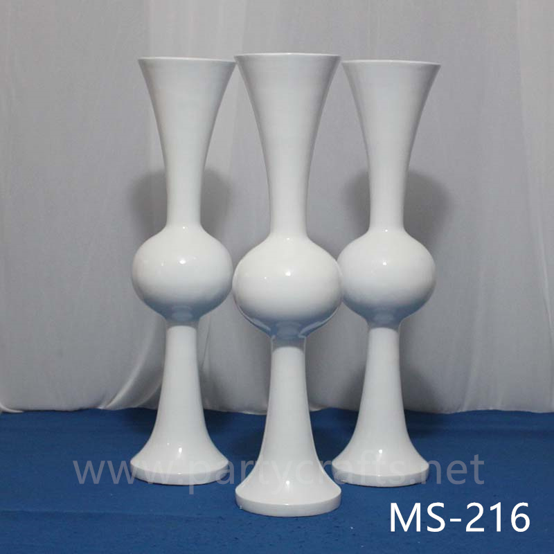 white & black  tall vase centerpiece aisle decoration Mushroom firber glass vase flower planting vase floor vase wedding enent  table vase