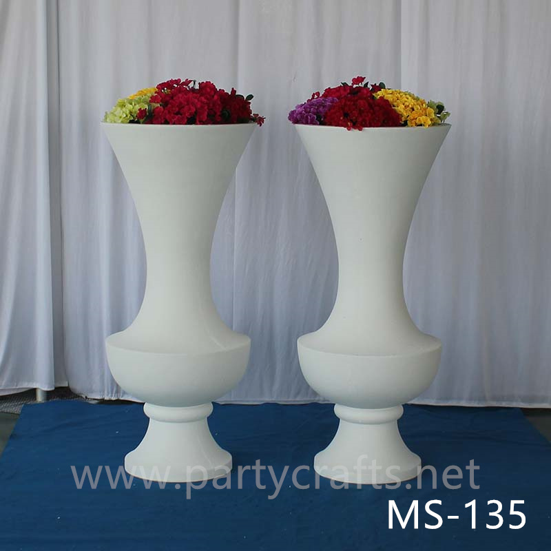 White fiberglass vase gyroscopic decoration  wedding party decoration bridal shower event decoration living room hotel hall decoration