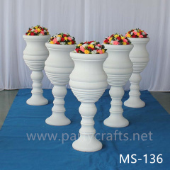 White fiberglass vase decoration wedding party decoration bridal shower event decoration aisle decoration living room hotel hall decoration