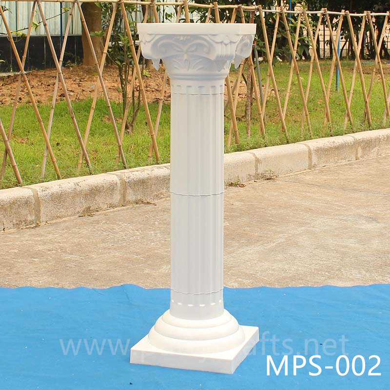 White fiberglass vase stand square top and bottom stand decoration engraved pattern wedding party decoration bridal shower event decoration living room hotel hall decoration