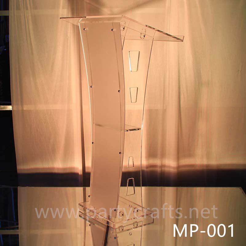 clear acrylic wedding decoration hosting  table conference podium decoration