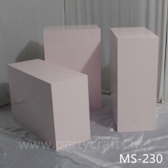 pink  square pedestal stand aisle decoration rectangle art display stands wedding table rectangular centerpiece cake  sweet table wedding birthday party event decoration