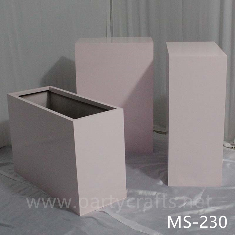 pink  square pedestal stand  art display stands wedding table centerpiece cake  sweet table wedding birthday party event decoration