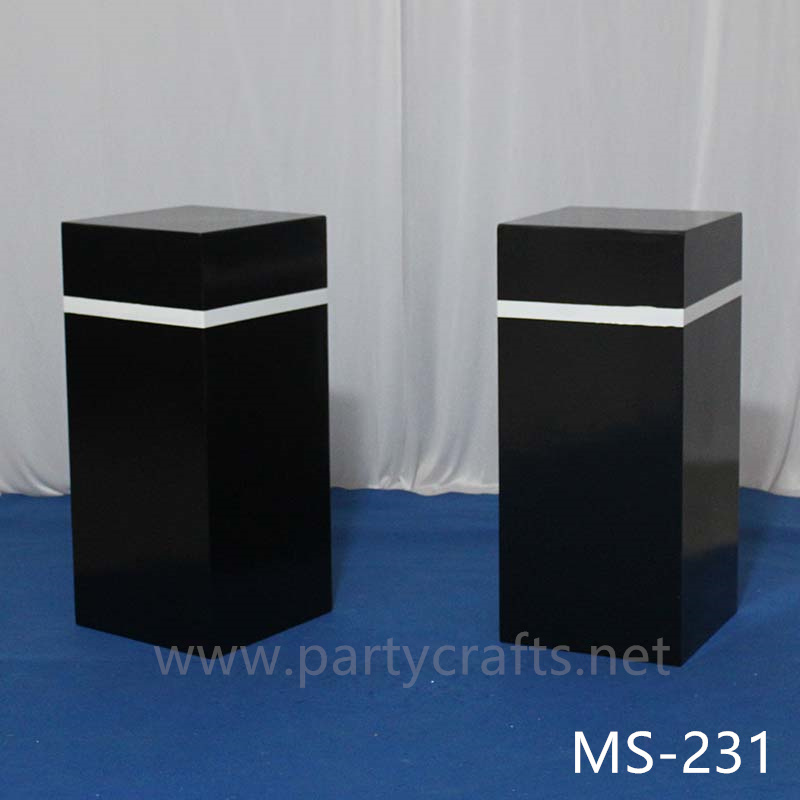 black pedestal stand square riser stand cube art display stands wedding table centerpiece cake table sweet table