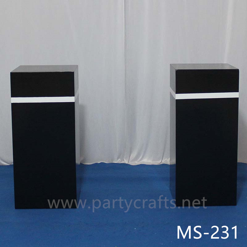 black pedestal stand square riser stand cube art display stands wedding table centerpiece cake table sweet table