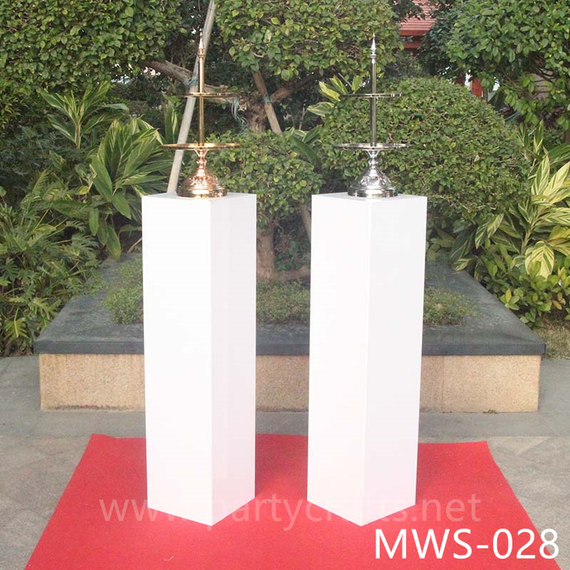 pure white rectangle pedestal stand base square riser stand cube small art display stands flower stand rectangular pedestal wedding table tall centerpiece cake table sweet table backdrop stand decoration floral stand  aisle decoration home decoration