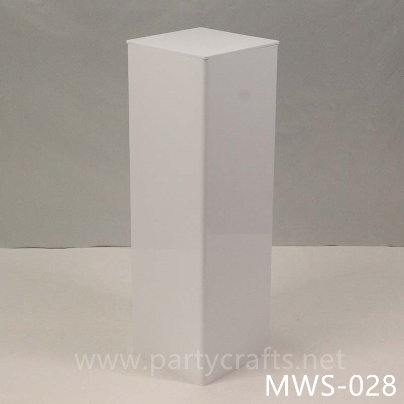 white pedestal stand square  riser stand cube art display stands wedding table centerpiece cake table sweet table