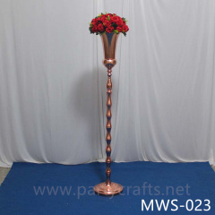metal rose gold tall flower stand  aisle deocration hotel hall living room decoration wedding paty event decoration