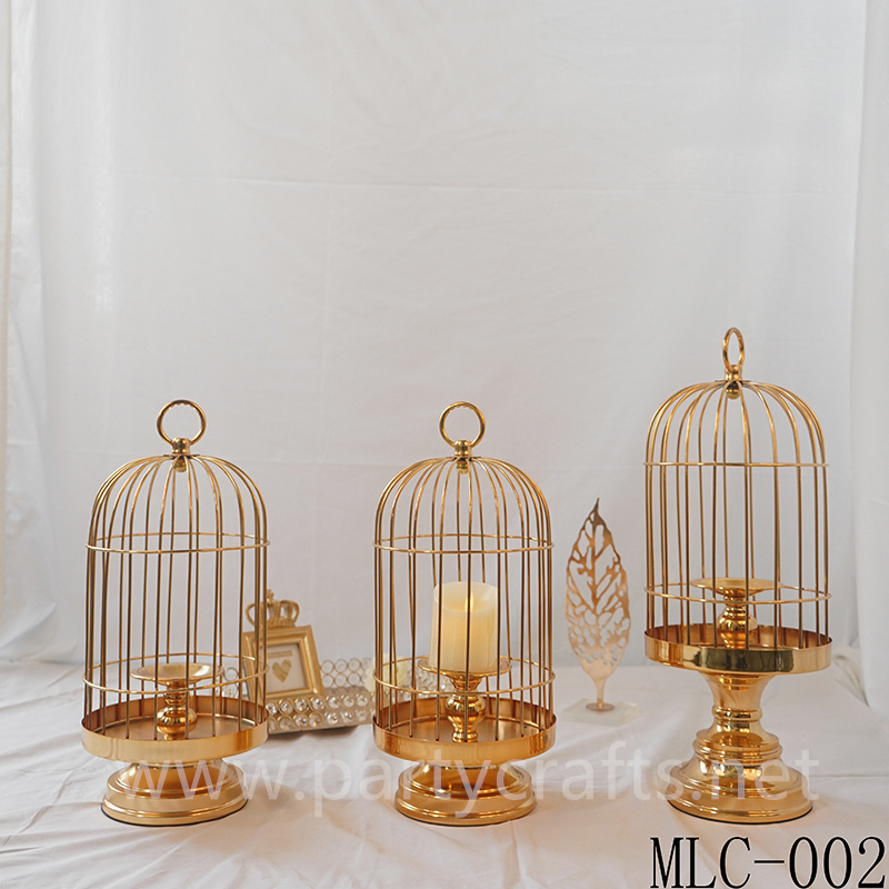 gold birdcage Wedding Lantern candel holder table centerpiece wedding party event table decoration Wedding Lantern for Couple bridal shower decoration