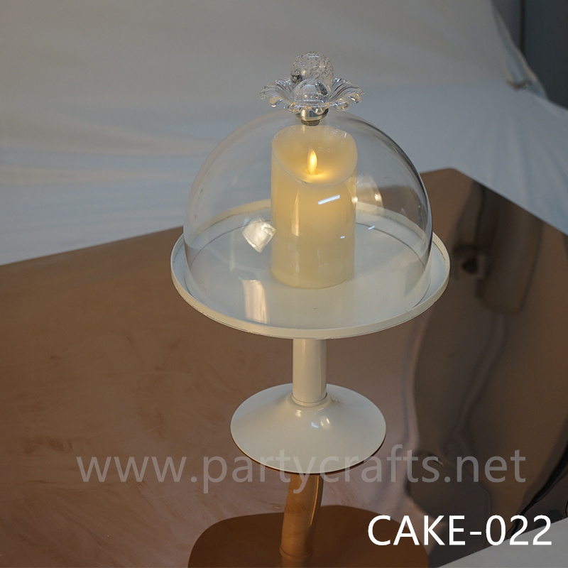 white 1 tier metal cake stand birthday party event decoration cake table decoration