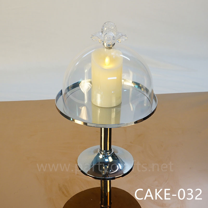 silver metal shiny surface cake stand candy stand birthday party event decoration wedding party decoration living room table decoration