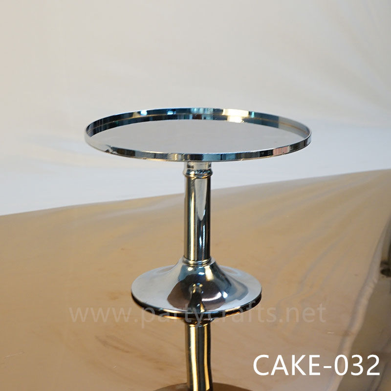 silver metal shiny surface cake stand candy stand birthday party event decoration wedding party decoration living room table decoration