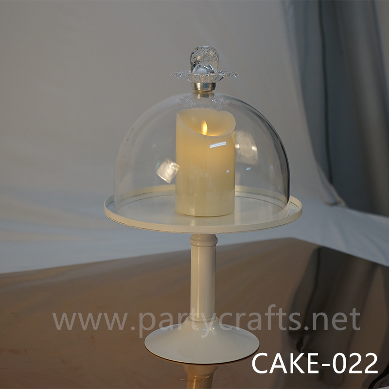 white 1 tier metal cake stand birthday party event decoration cake table decoration