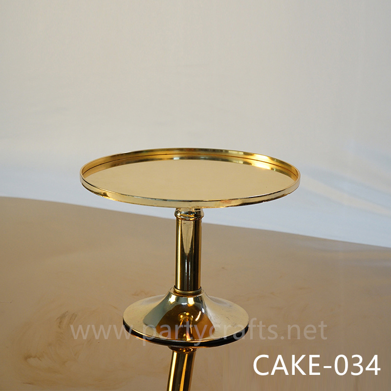 gold metal shiny surface cake candy stand cake table decoration 1tier cake stand birthday party event wedding party decoration