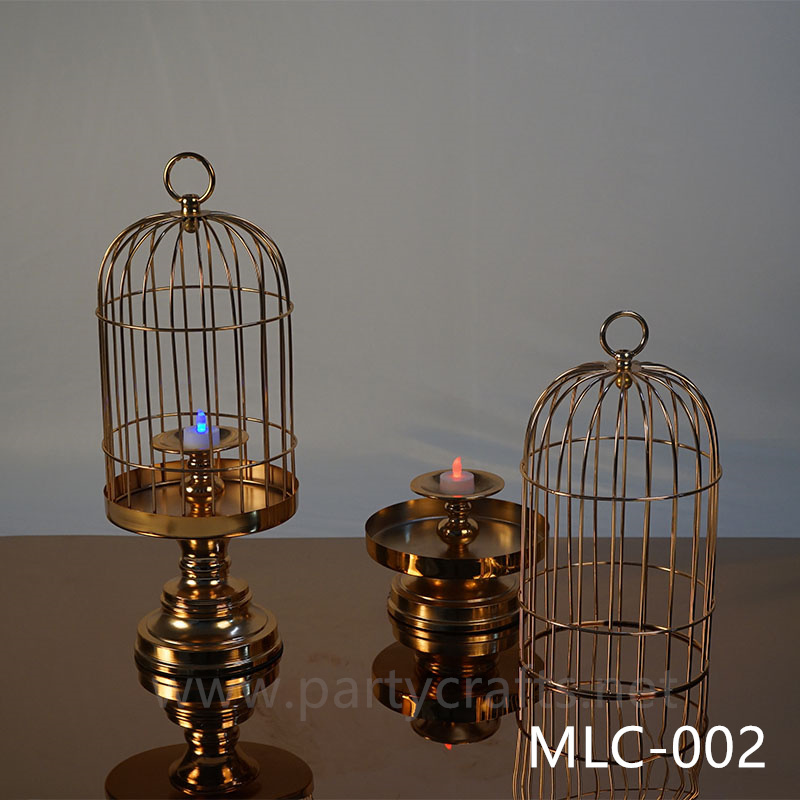 gold birdcage Wedding Lantern candel holder table centerpiece wedding party event table decoration Wedding Lantern for Couple bridal shower decoration