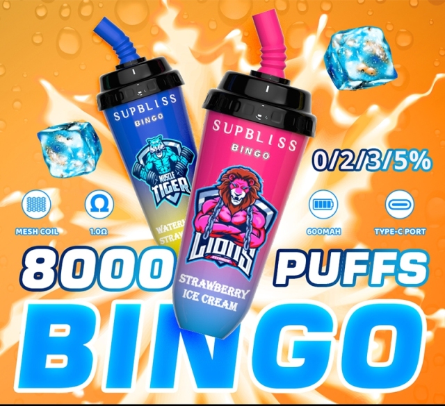 SUPBLISS BINGO 8000 DISPOSABLE VAPE POD DEVICE WHOLESALE (8000 PUFFS)