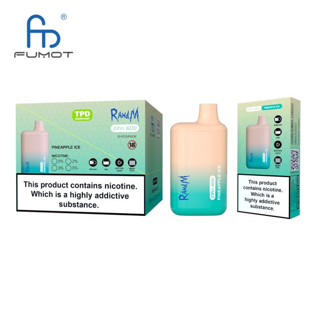 FUMOT ORIGINAL RANDM ELFIN 600 DISPOSABLE VAPE POD DEVICE WHOLESALE TPD (600 PUFFS)