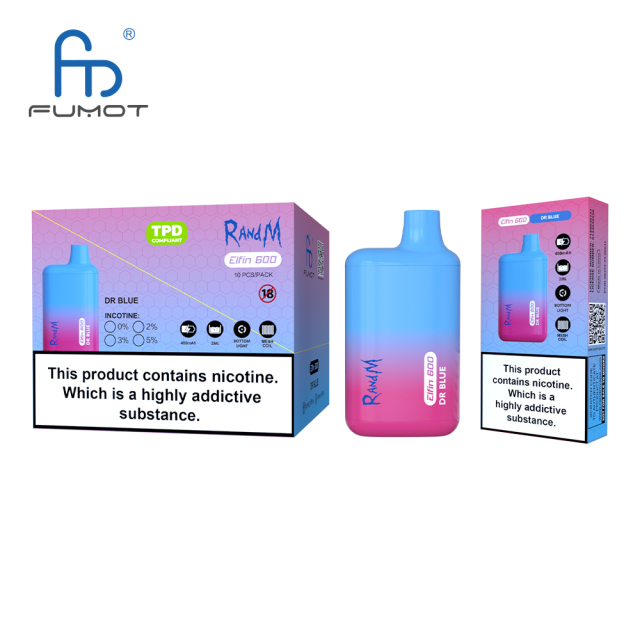 FUMOT ORIGINAL RANDM ELFIN 600 DISPOSABLE VAPE POD DEVICE WHOLESALE TPD (600 PUFFS)