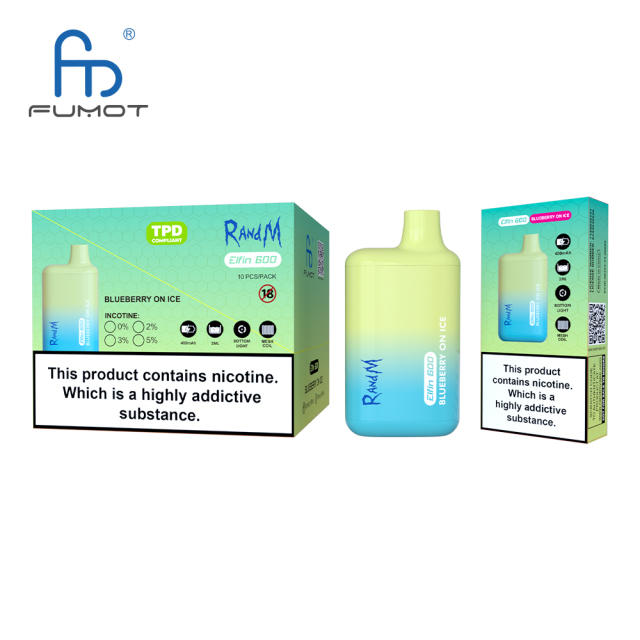 FUMOT ORIGINAL RANDM ELFIN 600 DISPOSABLE VAPE POD DEVICE WHOLESALE TPD (600 PUFFS)