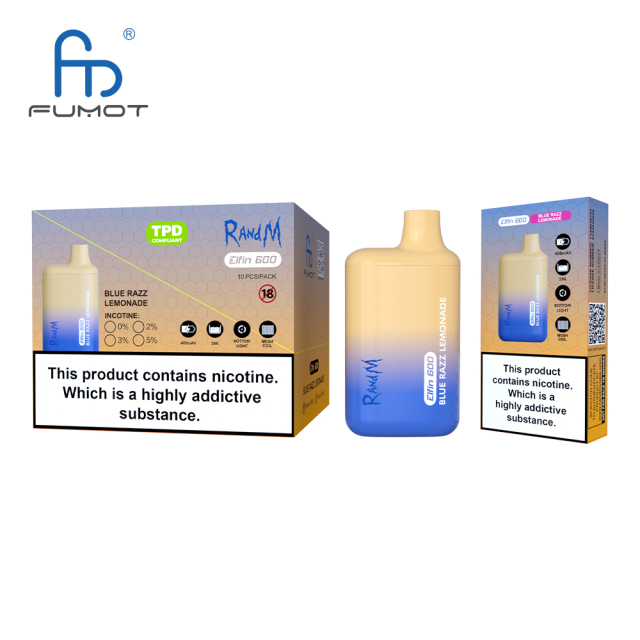 FUMOT ORIGINAL RANDM ELFIN 600 DISPOSABLE VAPE POD DEVICE WHOLESALE TPD (600 PUFFS)