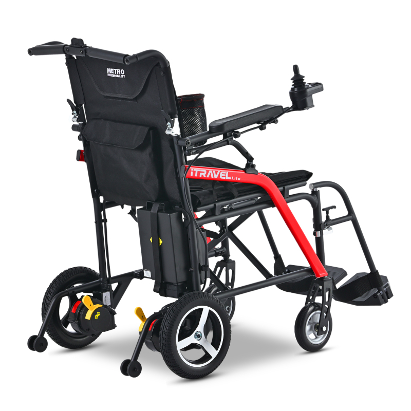 Intelligent Lightweight Foldable Electric Wheelchairs- Black