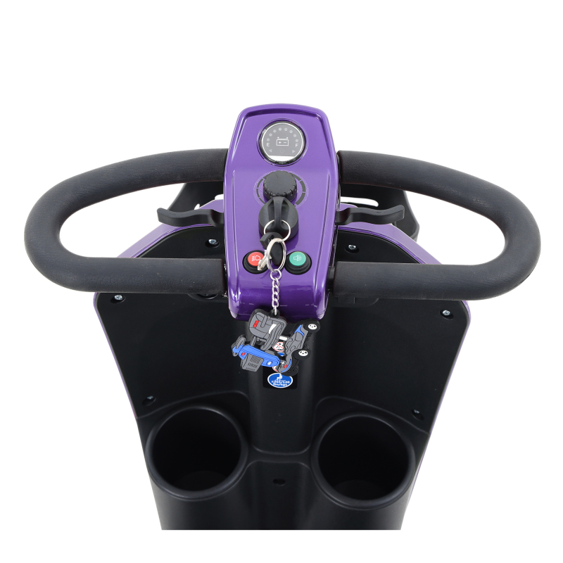 MAX PLUS Purple 4 Wheels Outdoor Compact Mobility Scooter with 2pcs*20AH Lead acid Battery, 16 Miles, Cuo Holders &amp; USB charger Port