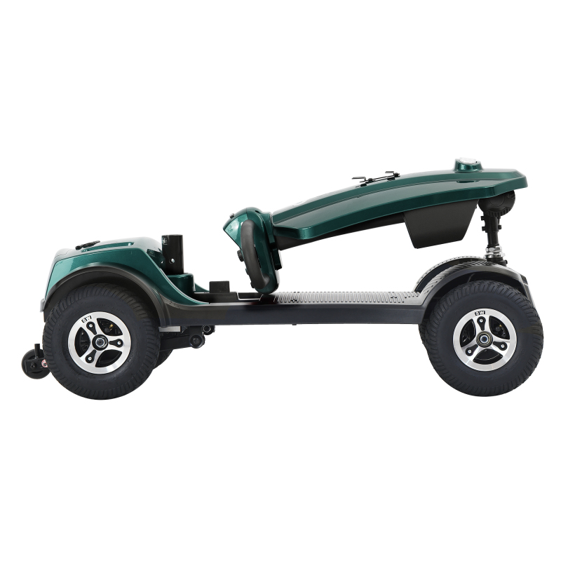 MAX PLUS Emerald 4 Wheels Outdoor Compact Mobility Scooter with 2pcs*20AH Lead acid Battery, 16 Miles, Cuo Holders &amp; USB charger Port