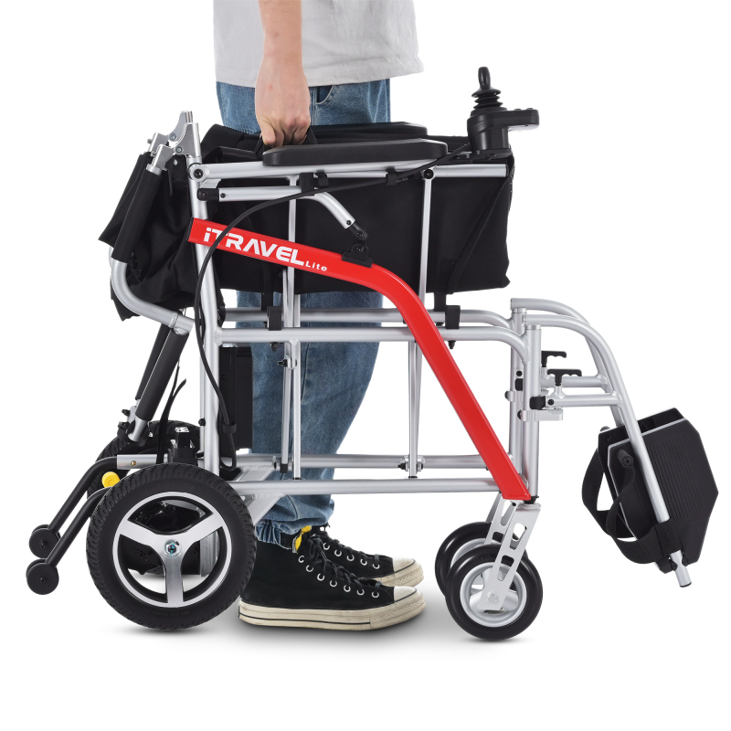 Intelligent Lightweight Foldable Electric Wheelchairs- Silver