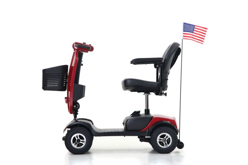Outdoor compact mobility scooter with windshield