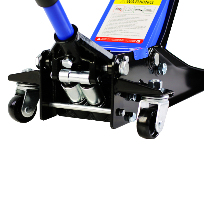 Hydraulic Low Profile and Steel Racing Floor Jack with Dual Piston Quick Lift Pump,3 Ton (6600 lb) Capacity, Blue