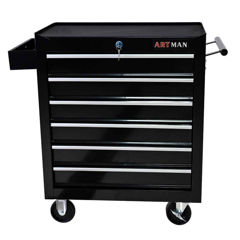 6 Drawers Multi-functional Tool Cart with Wheels and Lock