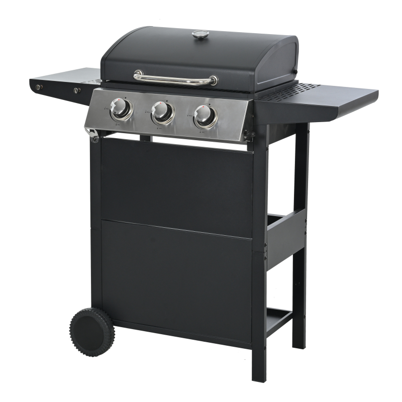 Xspracer 13-in W 3-Burner Stainless Steel Propane Gas Grill