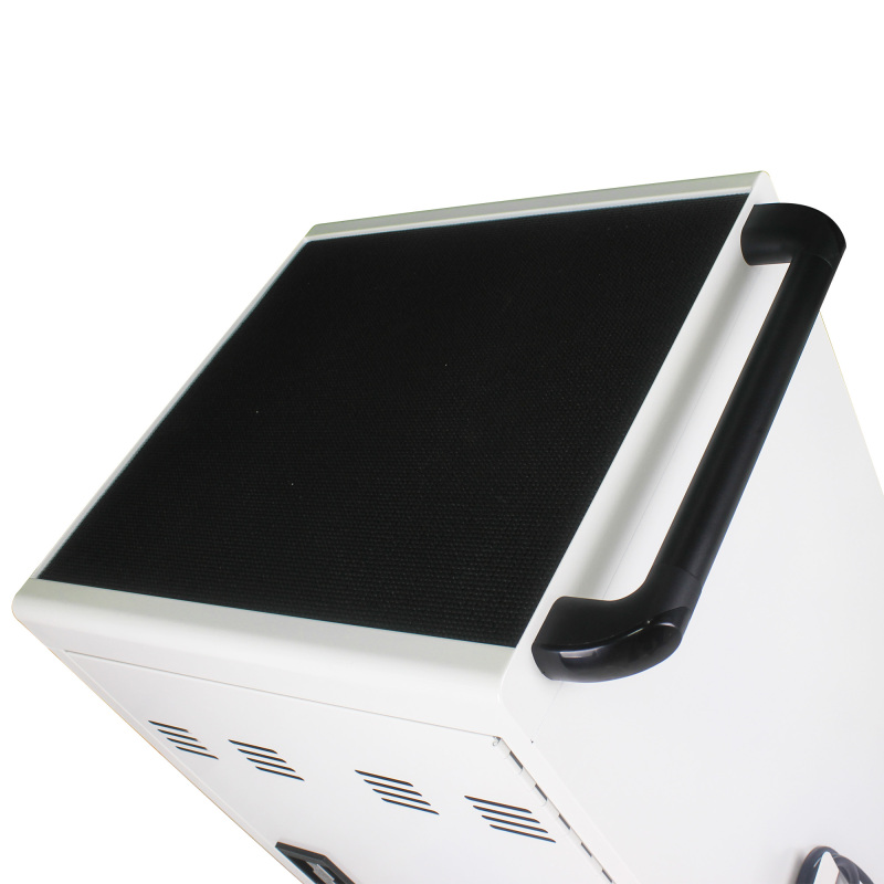 30 Devices Mobile Storage Charging Cart for Laptops with Combination Lock - White
