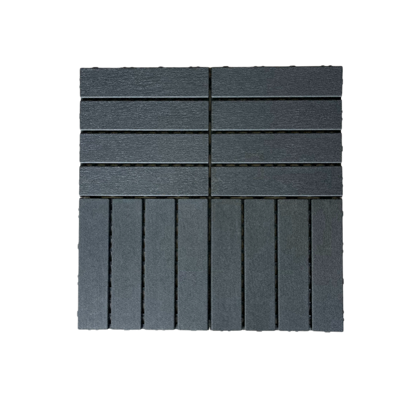 0.80-in x 11.8-in 44-Pack Dark Gray Prefinished Vinyl/Plastic Deck Tile