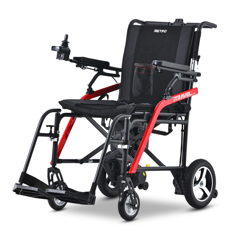 Intelligent Lightweight Foldable Electric Wheelchairs- Black