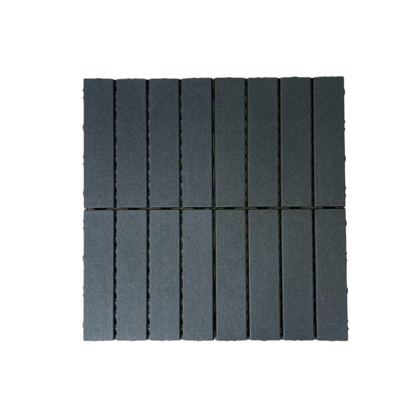 0.80-in x 11.8-in 44-Pack Dark Gray Prefinished Vinyl/Plastic Deck Tile