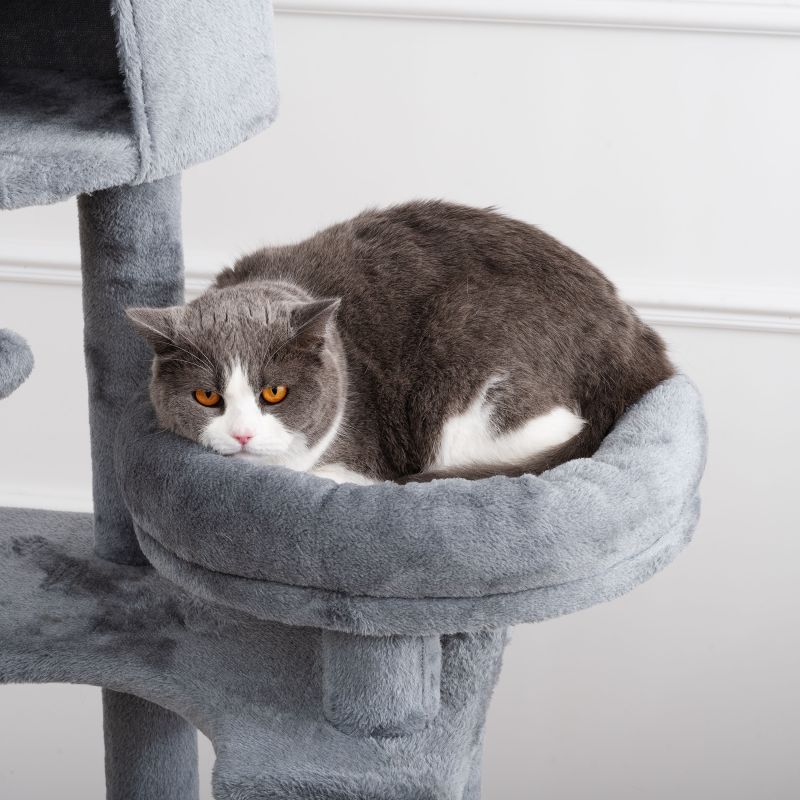 78-in x 20-in Gray Carpet Cat Tree