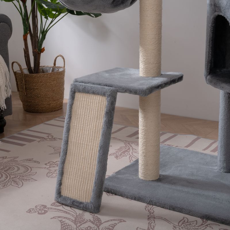 78-in x 20-in Gray Carpet Cat Tree