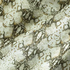 Khaki Snake Print Chiffon Beach Wrap Skirt TQK650083-21