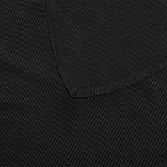 Black Mock Neck Cut-out Ribbed Long Sleeve Bodysuit TQV220133-2