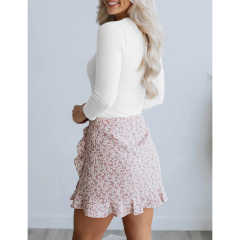 White U Neck Ribbed Long Sleeve Bodysuit TQV220126-1