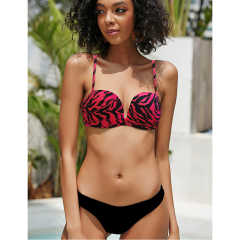 Rosy Tropical Print Push-up 2pcs Bikini Set TQK610237-6